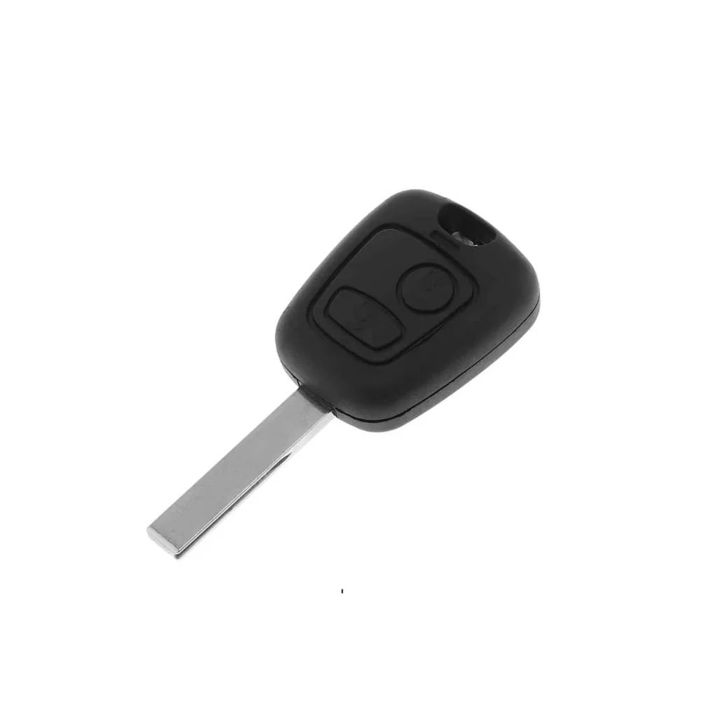Peugeot 307 (2001-2005) - ključ sa daljinskim komandama 2 tastera ID46 433 MHz