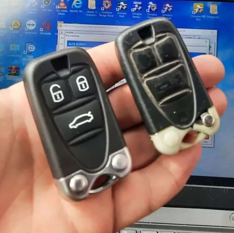Istrošen auto ključ i novo kućište ključa